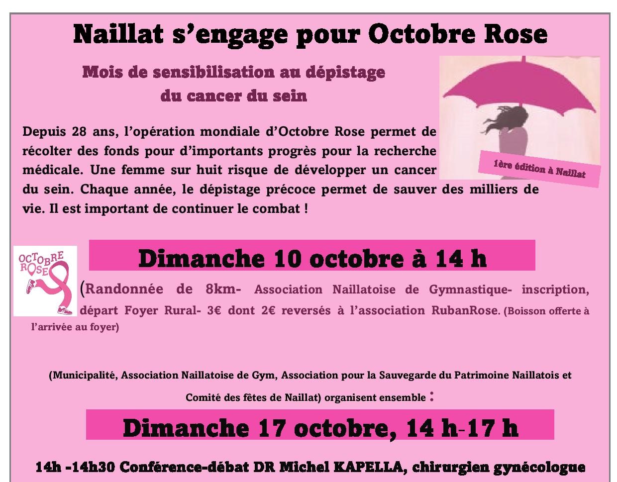 Naillat s’engage pour Octobre Rose